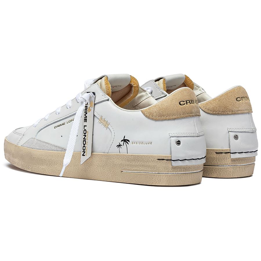 Sk8 Deluxe Light Ivory sneakers da uomo Crime London | 14101PP7B10